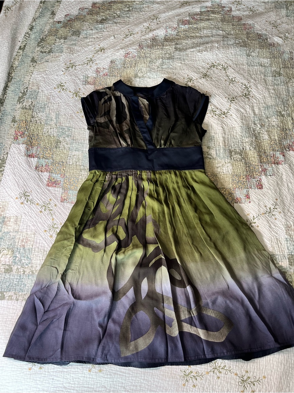 Kay Unger Ombré Silk Dress
